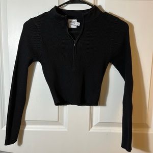Rincess Polly Half-zip cropped sweater